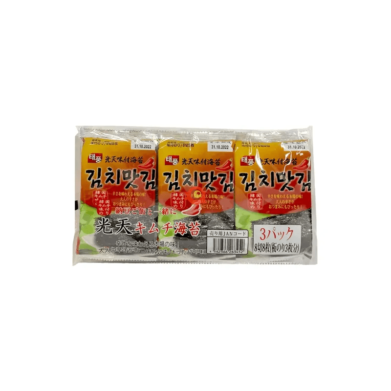 Roasted Seaweed med Kimchi smak (Koreansk sjögrässnack) (4g x 3 bag)___